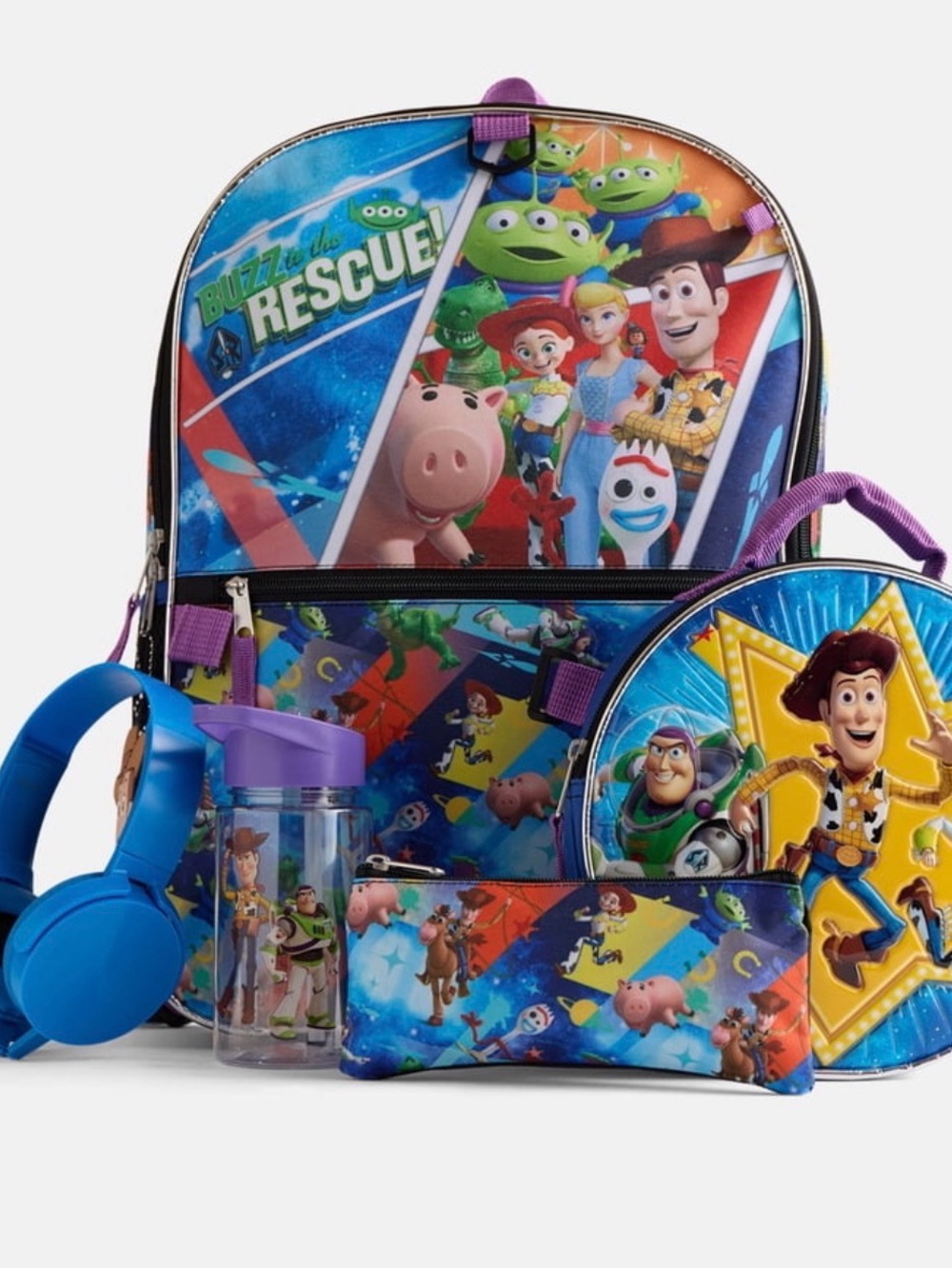 Disney Toy Story Backpack and Accessory Set - Blue, Purple & Yellow